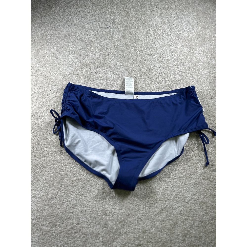 24 & Ocean Women's‎ Swim Bottom Navy Size 22W Tummy Control